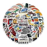 Large application : ces autocollants peuvent être utilisés dans de nombreuses applications. Décoration d'ordinateurs portables, skateboards, carnets, bloc-notes, étuis de téléphone portable, ordinateurs, scrapbooking, claviers, bouteilles d'eau, tasses, éraflures, miroirs, notes, journaux, bagages, snowboards, vélos, pare-chocs de voiture, casque, casque rigide, mur de chambre, clavier de jeu, etc.