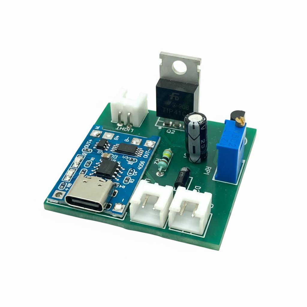 KITS4CREATORS Solar Automatic Light Controller Board for Li-ion Battery | Works with 6V Solar Panel | For Garden, Street, and Farm Lights | For School Science Project