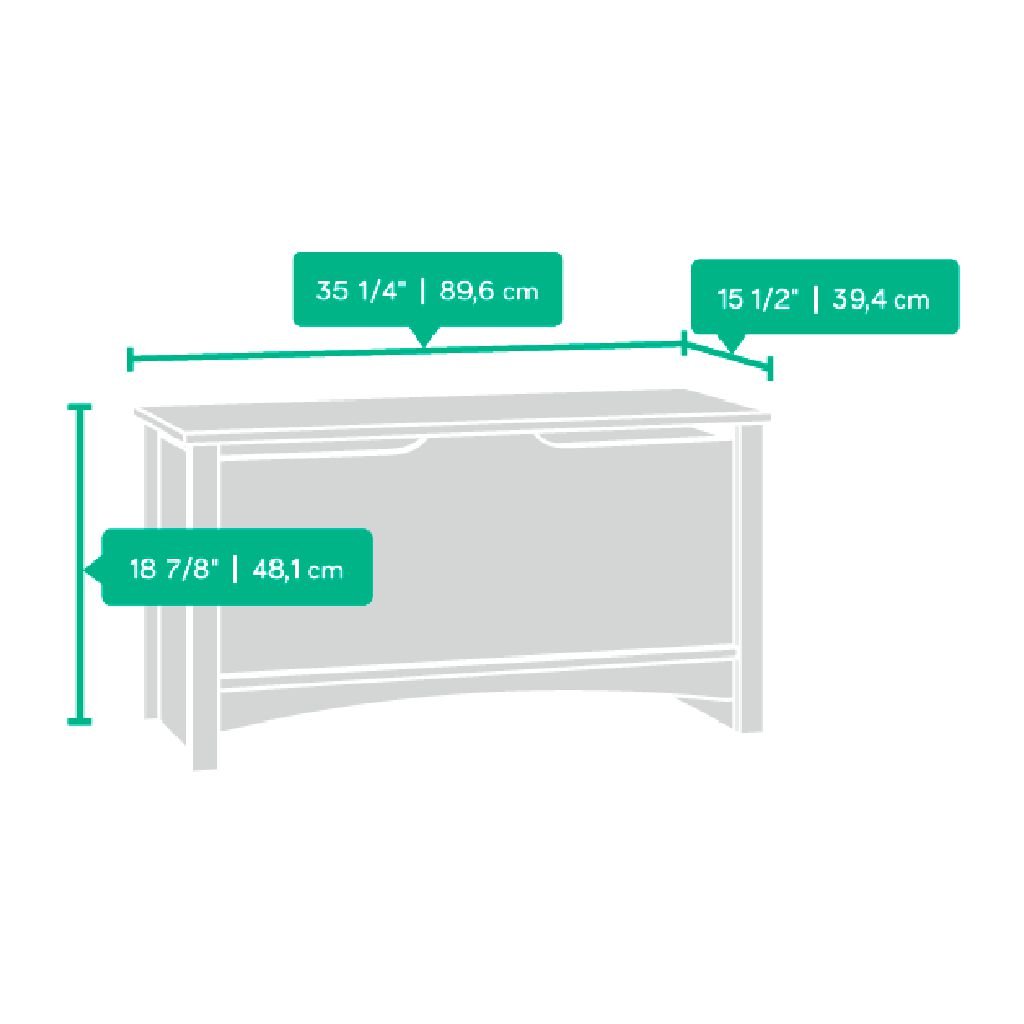 Sauder Shoal Creek Storage Chest, Soft White finish