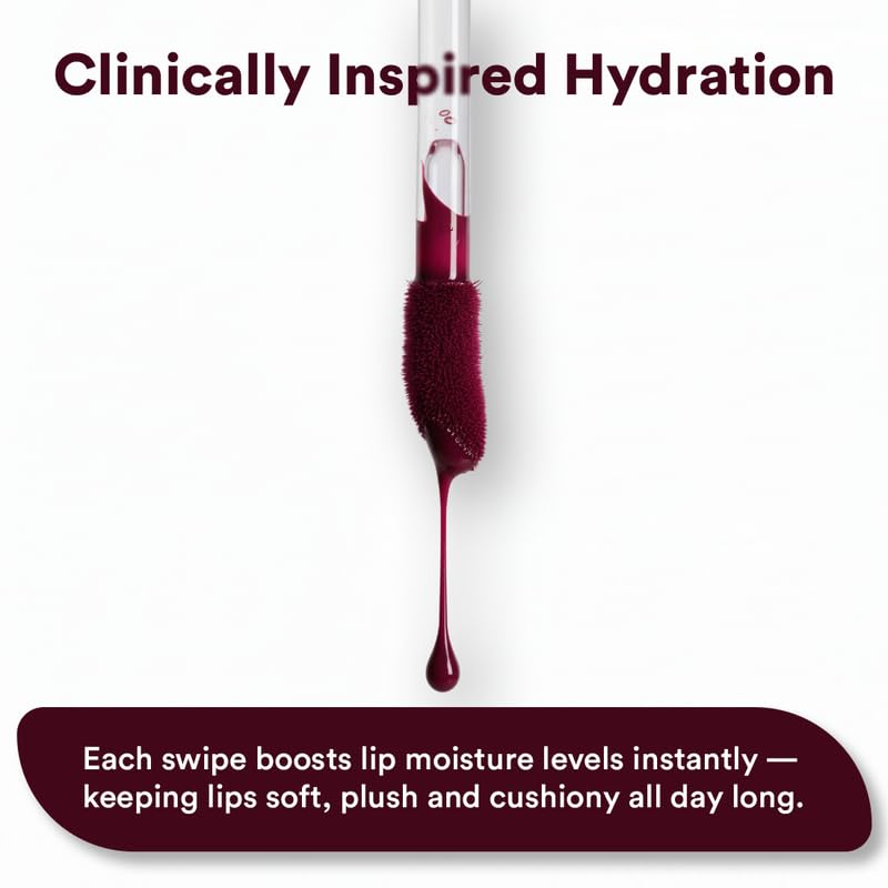 Image of Glowjob Drunk On You Maroon Lip Oil (8gm) - Hydrating Glossy Lip Oil with Sheer Maroon Tint, Lightweight Non-Sticky Shine, Nourishing Soft Stain Finish