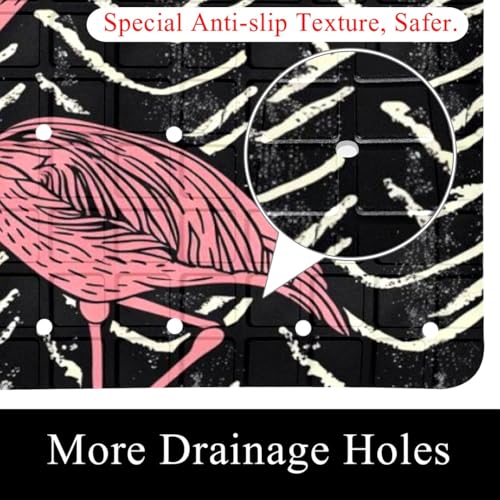 Tapis de baignoire antidérapant anti-glisse à trous de drainage