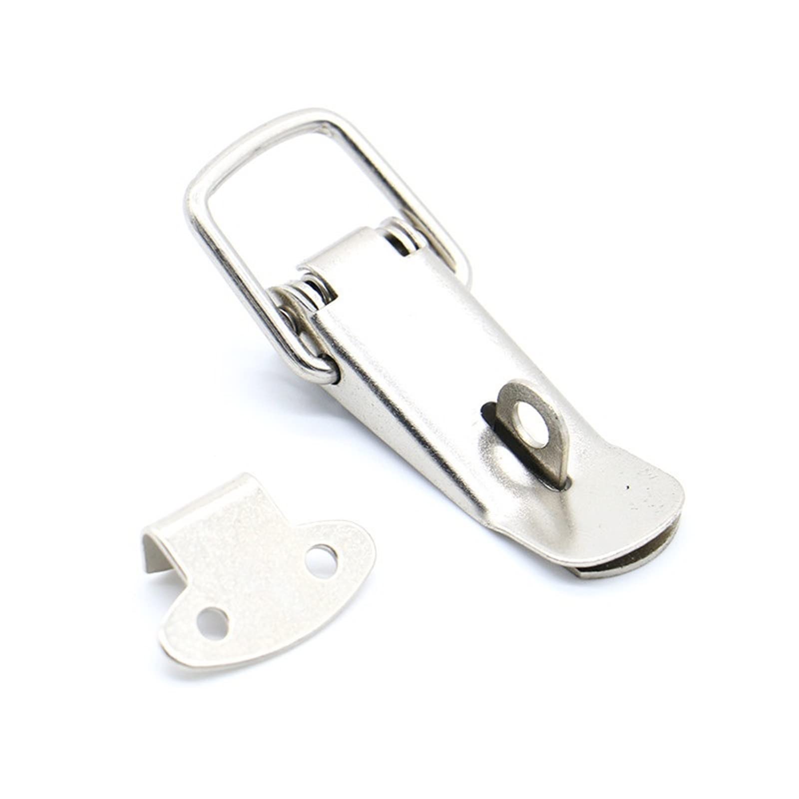 Kzhrqfgvmxb A Spring Toggle Latch Hasp,Catch Clamp Clip,2Pcs Cabinet Boxes Loaded Locks 58Mm/75Mm/90Mm/107Mm Stainless Steel 304 For Sliding Door Window (Colo(,75Mm)