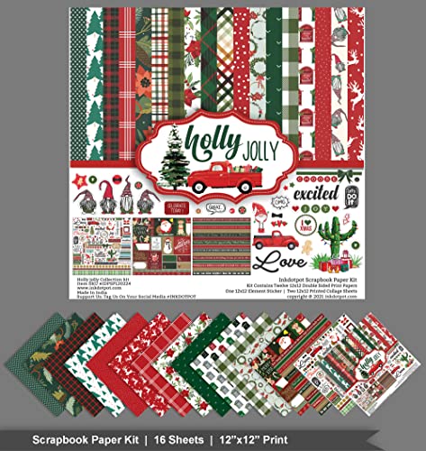 Scrapbook Paper Kit 12x12 pour fabriquer des cartes de Noël facilement - 4