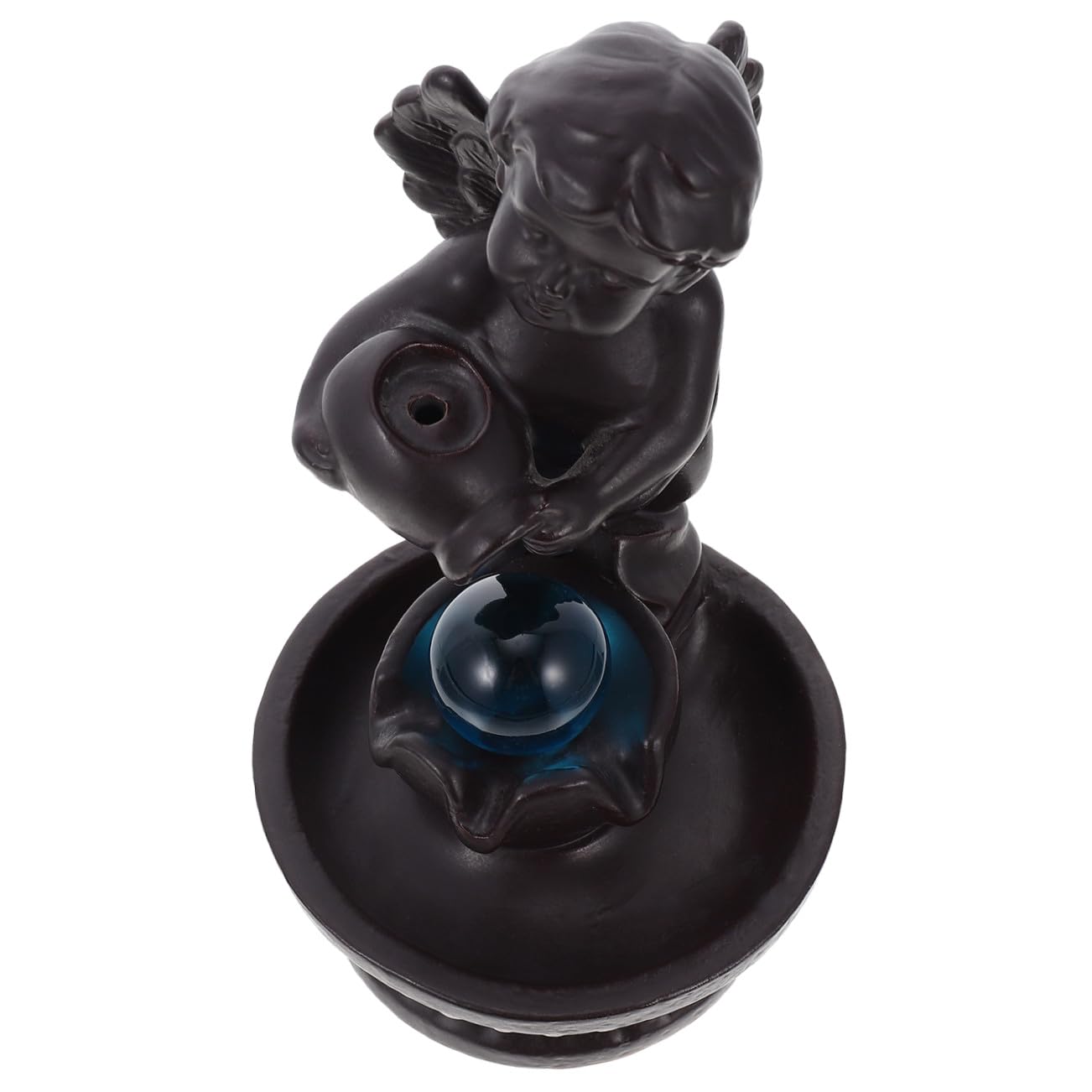 Porta Incenso ad Anello Angelo Bimbo in Ceramica, Flusso Inverso