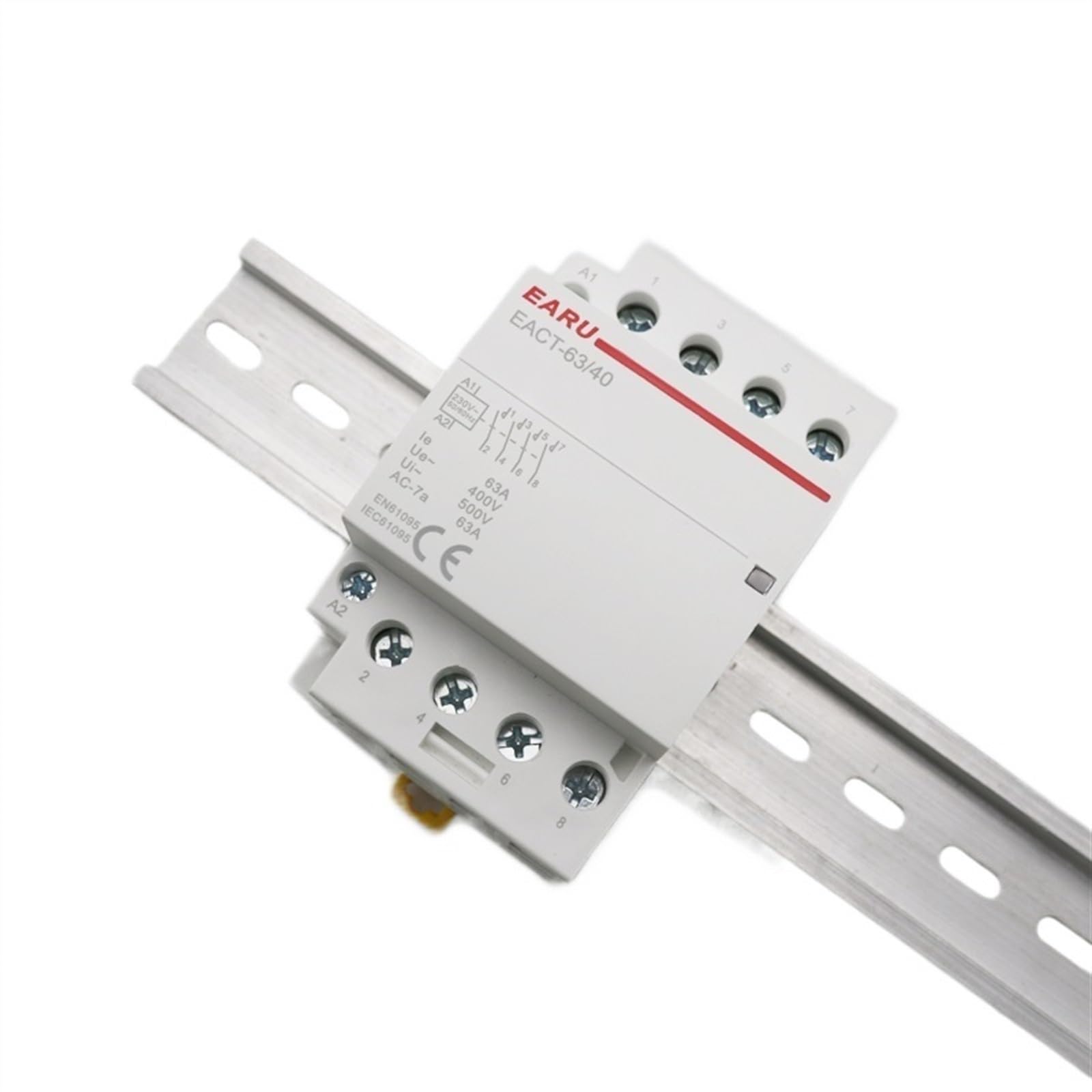 2P/4P 16-100A AC 220V DC 12V/24V 50/60Hz DIN Rail hogar AC Contactor Modular Controlador de Interruptor DIY hogar Inteligente Hotel(4P-AC 220V,20A_2NO2NC)