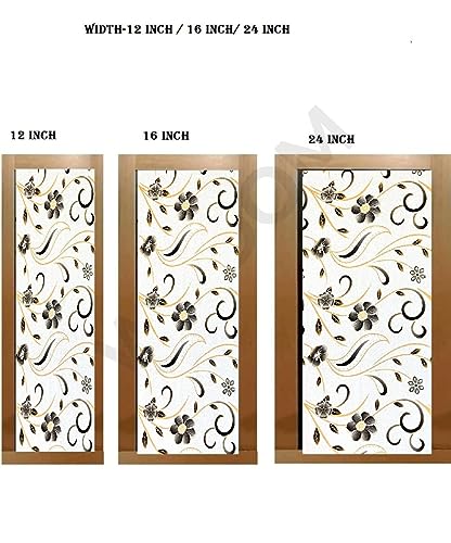 Image of SUNBIRD Window Privacy Film, Decorative Stained Glass Window Film, Frosted Window Tinting Film for Home, House Door Glass ('12 X 100' INCHES,Black Desert)