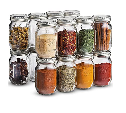 Image of STAR WORK Transparent Glass Jar and Container with Air Tight Gold Lid for Kitchen | Storage for Pickle Masala spice and more (400 ml Set Of 6)