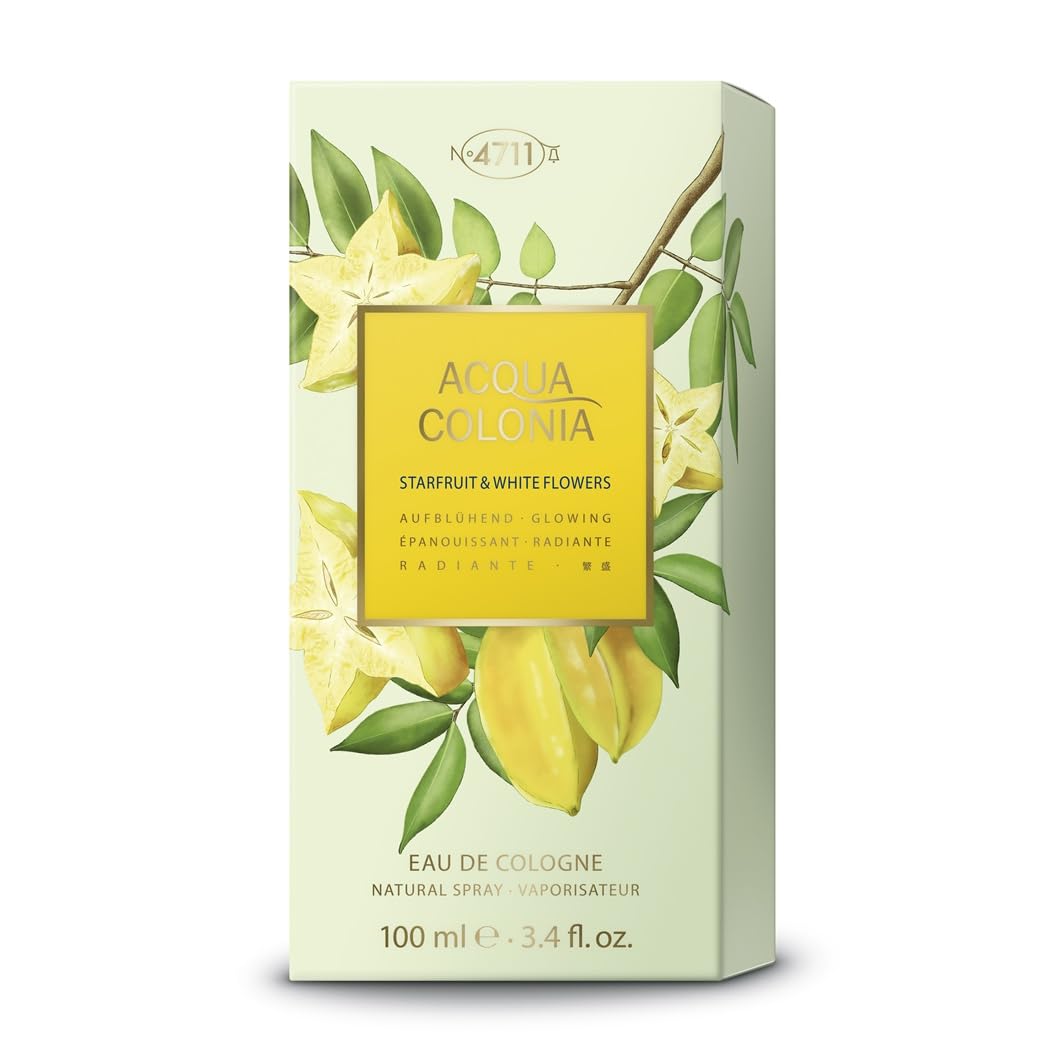 4711 Acqua Colonia® Starfruit & White Flowers | Eau de Cologne - aufblühend - Wellness für die Sinne | 100ml Natural Spray