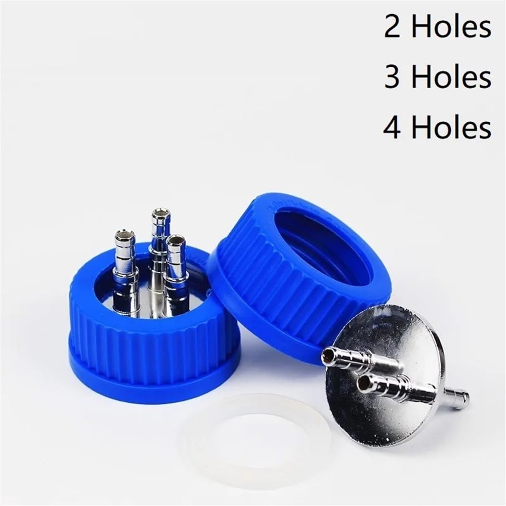 Équipements et fournitures de laboratoire Flacon de réactif à bouchon bleu avec 2/3/4 trous en acier inoxydable for matériel laboratoire phase d'injection