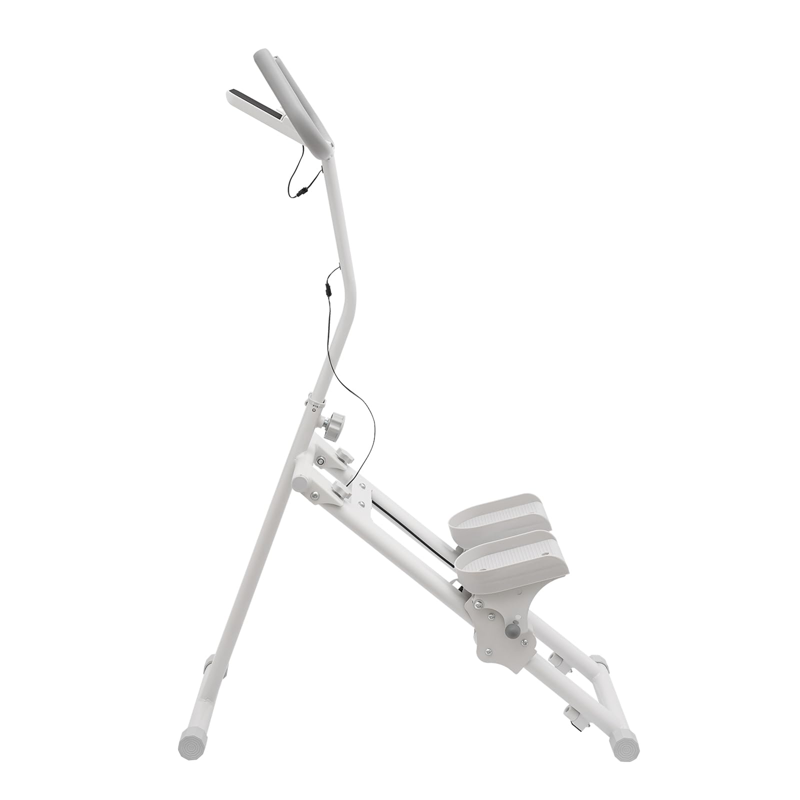 Weiß Kletter-Stepper-Gerät Hause, klappbares Treppen Klettergerät Vertikaler Treppensteiger, für Heim-Fitnessstudios, kommerzielle Fitnesscenter, Schlafzimmer und Wohnzimmer 37,5 * 85,5 * 114-125 cm