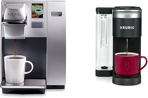 Keurig K155 Office Pro - Cafetera comercial K-Cup de una sola taza, plateada y cafetera K-Supreme SMART, tecnología MultiStream, prepara tamaños de
