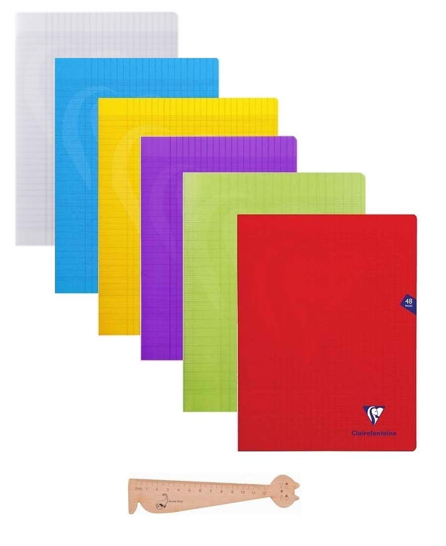 Pack de 5 Cahiers Piqués mimesys 21 x 29.7 cm 48 Pages Clairefontaine + 1 Blumie