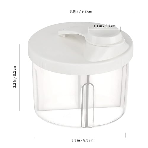 Miniatura 8 de Accmor Dispensador de fórmula para bebés sobre la marcha, contenedor giratorio de fórmula de cuatro compartimentos antiderrames para viajes,