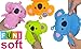 JA-RU Koala Bear Pets Stretchy Squishy Fidget Toy (1 Koala Assorted) Stress Relief Bedtime Buddies, with Hair Tentacles Like Noodles. Party Favor for Kids & Adults 6710-1s
