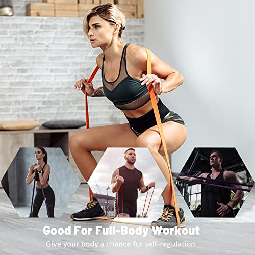Rosapoar Pull Up Resistance Bands Assist Exercise Workout Band Set For Fitness Strength Weightlifting And Powerlifting- Stretch Mobility Assistance Bands At Home Gym/Crossfit Training (Set Of 5) #TOP4