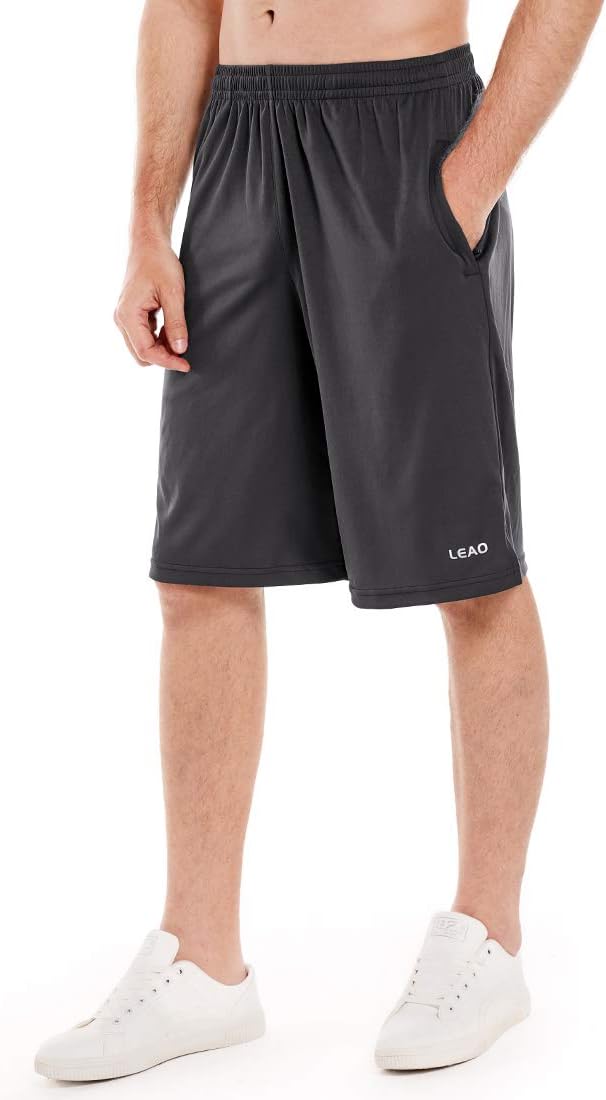 Men's Basketball Shorts with Zipper Pockets Quick Dry Loose-fit Sports Workout Running Shorts
