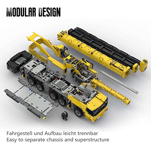 1+1 Dr.Bricks Technik Ferngesteuert Grove GMK 5250L Mobile Kranwagen Modellbausteine, MOC-86030 Kompatibel mit Lego… – Bild 4