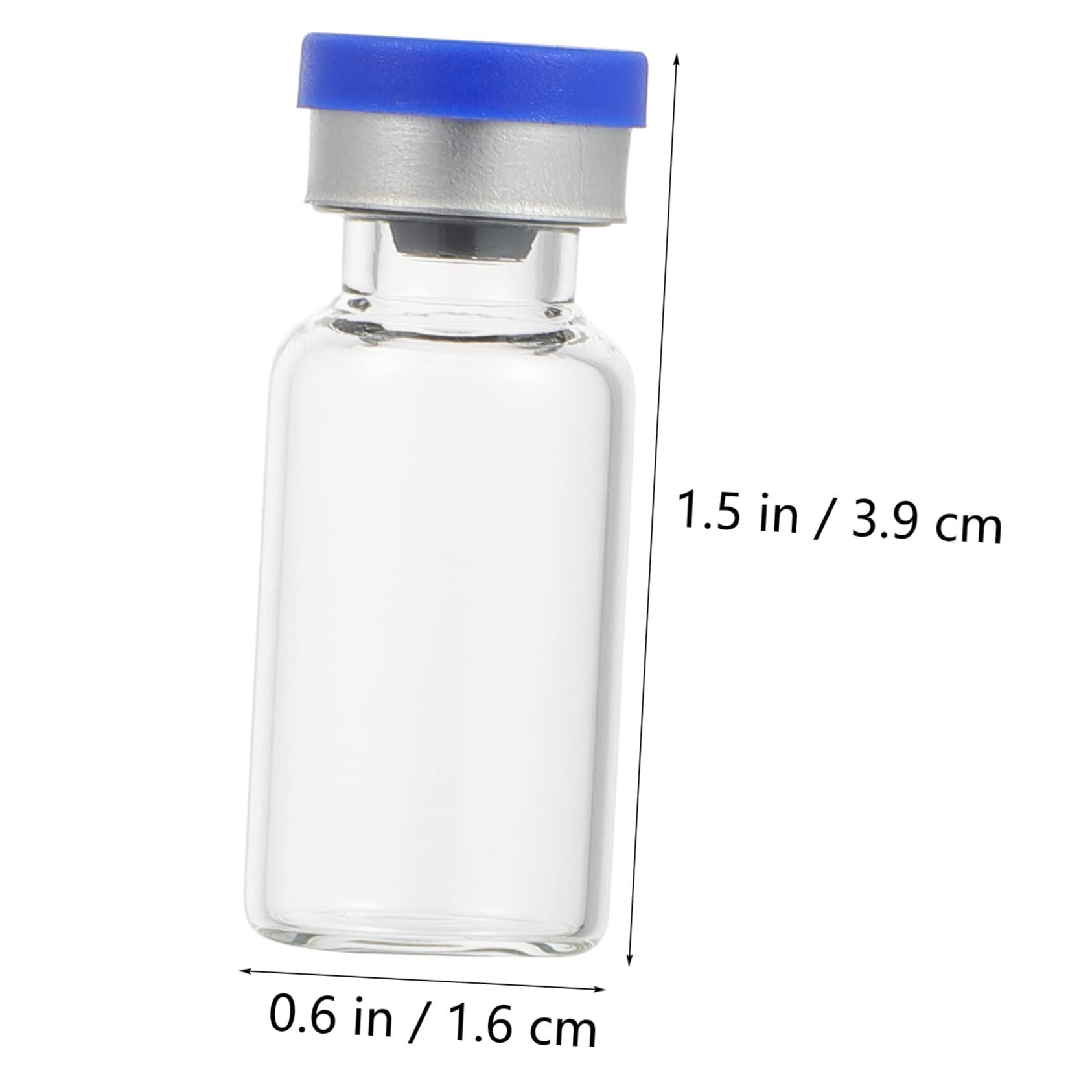 BELLIFFY 3ml Glass Bottles Lids Reagent Vials for Science Lab Dispensing Bottles Set