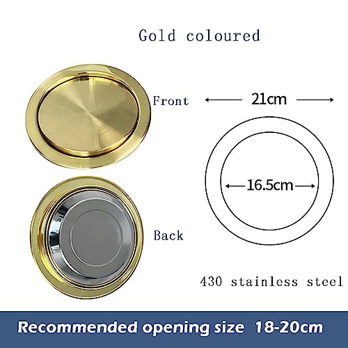 Papelera oculta con tapa giratoria color dorado 9L miniatura 6