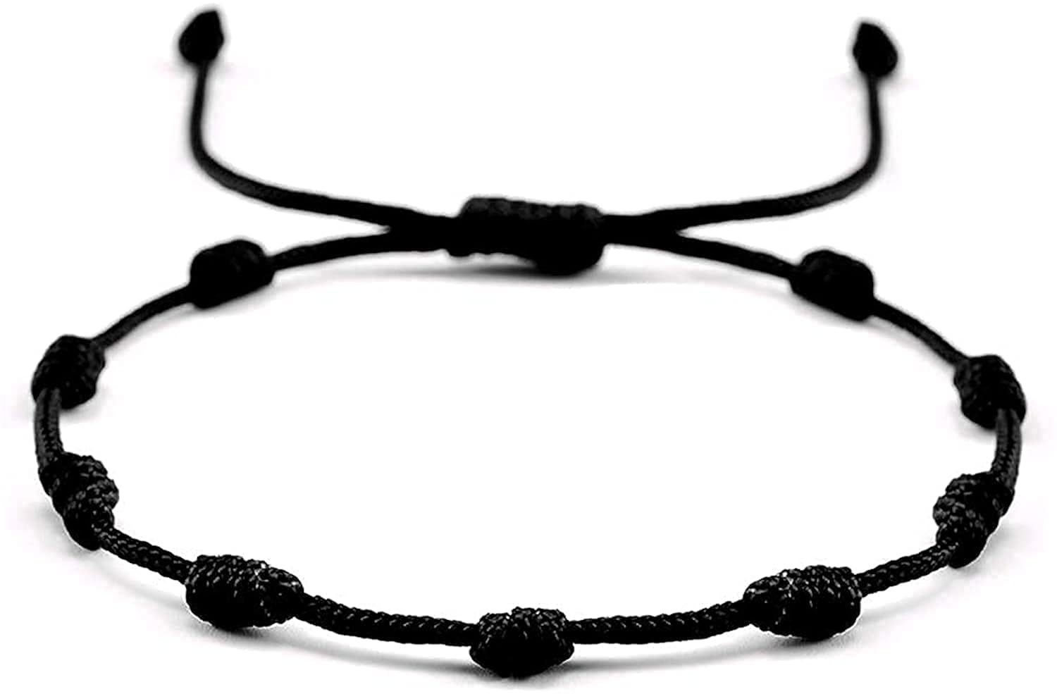 Buy Selvia Black String Bracelet Nvazar Dhaga With Knotted Beads Rosary