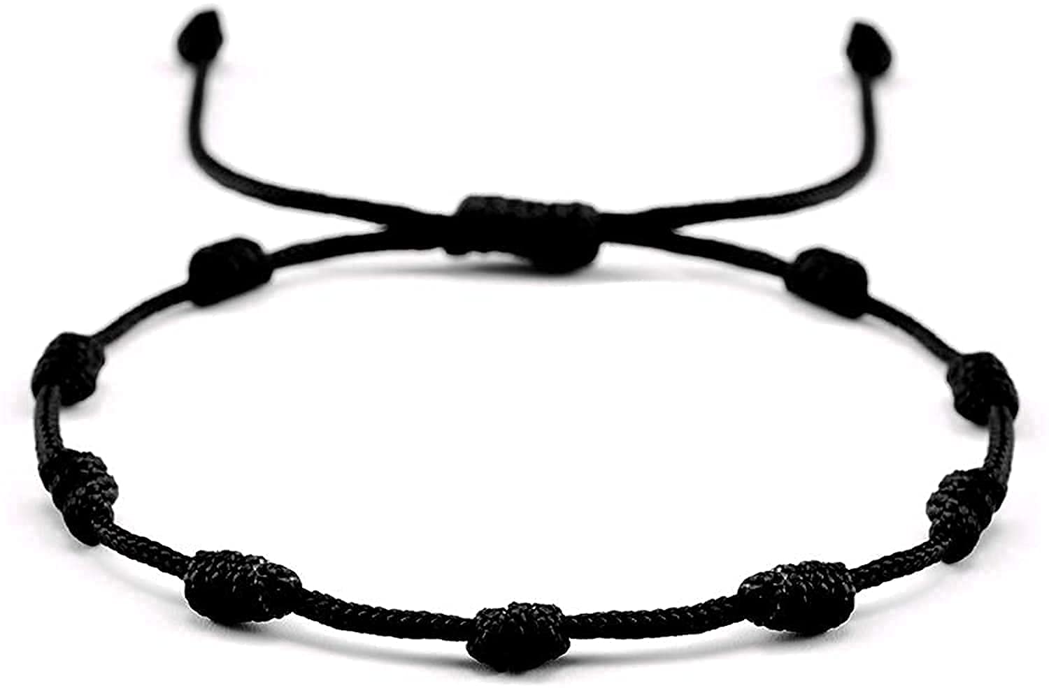 Selvia Nazar Dhaga With 9 Knotted Beads Rosary Design Avoid Negative Energy Adjustable Black Thread Anklet String Bracelet For Women Men And Child (B09C6J296Q) Amazon Price History, Amazon Price Tracker