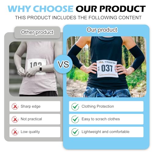 BYZESTY 12er-Pack Magnetische Startnummernhalter Startnummern Magnete Startnummernmagnete Magnetische Clips zur Befestigung der Marathonstartnummer, zum Marathon und Halbmarathon