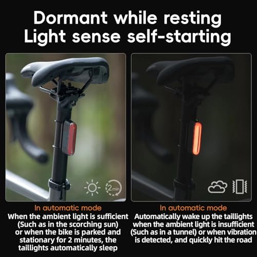Luz trasera de bicicleta con sensor de freno inteligente para solucionar descuidos de carga 4