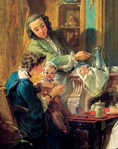 Toile 50x70 François Boucher scène de déjeuner une touche de poésie historique
