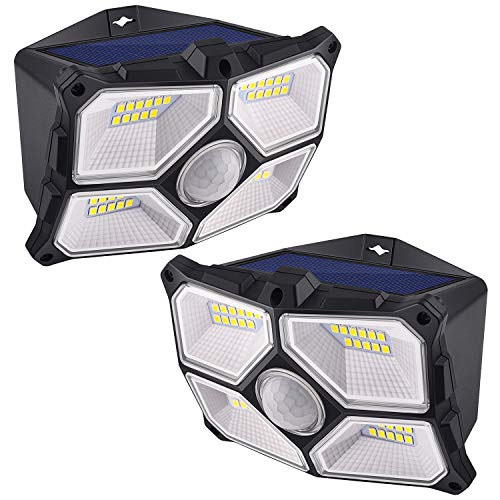 JQWAFT Solar Outdoor Lights Solar Outdoor Motion Sensor Wall Lights 40 LED Pack of 2