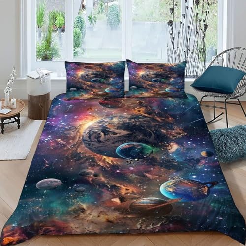 Parure décor de space theme le cadeau idéal avec housse couette 2 taies