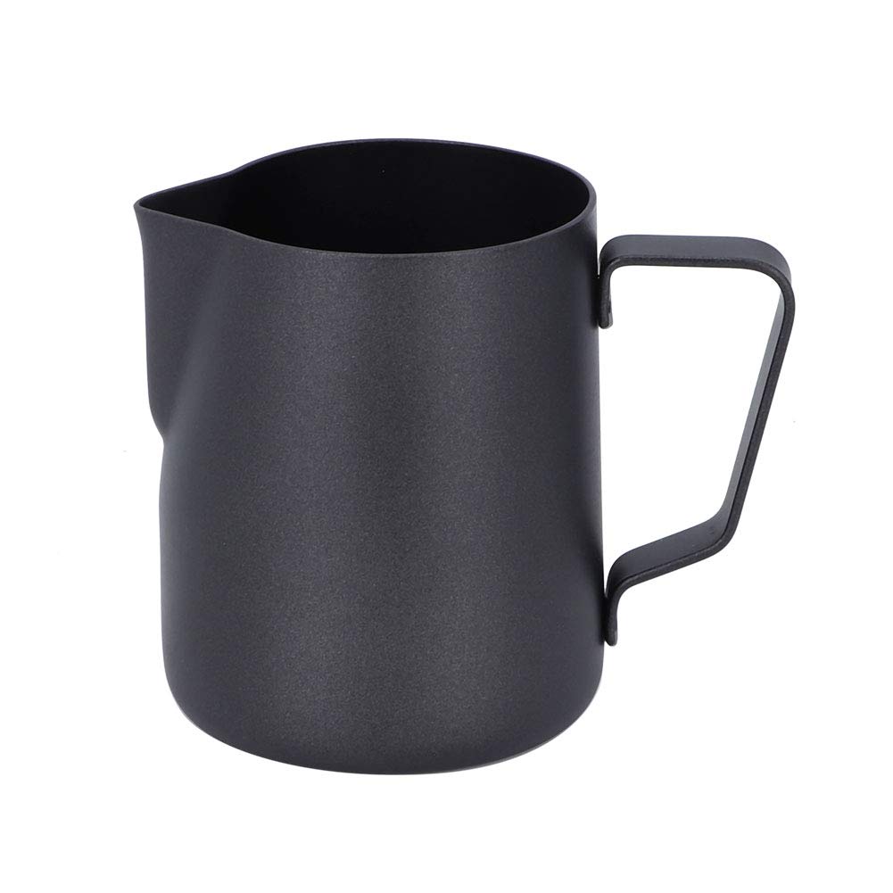 Milchkännchen aus Edelstahl 350 ml robust langlebig Milchaufschäumkännchen wärmebeschichteter Milchdampfkrug für Café Restaurant Bar,