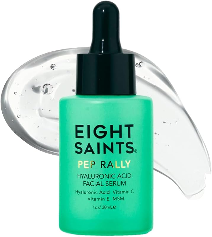 Eight Saints Sérum facial com ácido hialurônico, vitaminas C e E, chá verde, sem fragrância, 30 mL