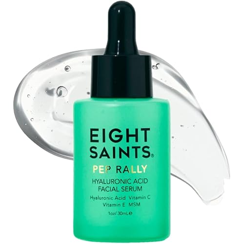 Eight Saints Skincare Pure Hyaluronic Acid Serum for Face Plumping, Vitamin C Face Serum with Vitamin E for Fine Lines, Reduces Wrinkles, Firming, Hydrating, Anti-Aging, 1 oz