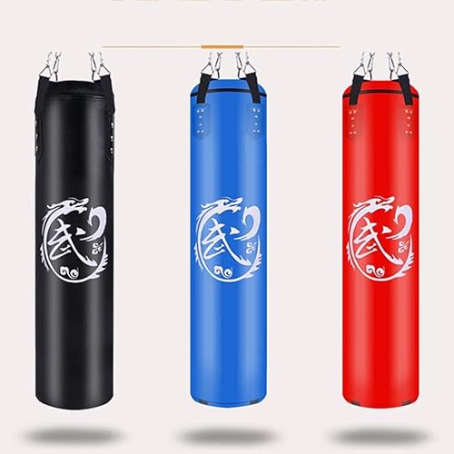 Miniatura 6 de WAGLOS Saco de boxeo para entrenamiento de boxeo, saco de boxeo sin relleno con guantes de boxeo, gancho de cadena para aliviar la presión,
