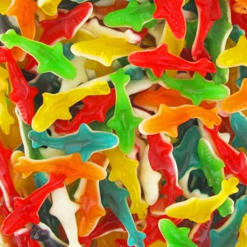 image for Palksky Gummy Sharks Molds Silicone, 4 Pack 30 Cavity Mini Sharks Cand
