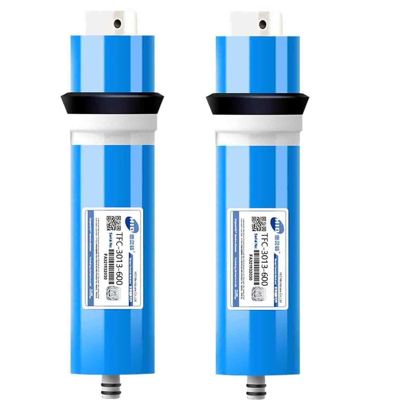 Membrana Osmosis Inversa Filtro De Agua De Membrana Compatible 600 GPD Membrana De Ósmosis Inversa Recambio Certificado Elimina 98% De Contaminantes En Agua,2 pcs,3013/600GPD