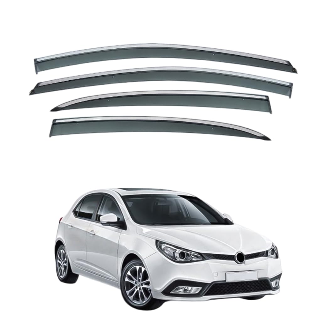QOEMRHELT 4pc Set In-Channel Wind Deflectors, for MG MG5 Hatchback (AP12) 2011-2019 Window Visors Rain Guards Vent Visors Rain & Sun Protection,Car Accessories