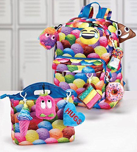 iscream Mon-star Friendly Furry Monster Plush Backpack Buddy Keyring Collection - Watermelon Scent2