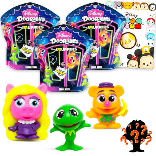 Muppets Doorables Blind Bags Bundle - 3 Muppets Doorables Mini Figures