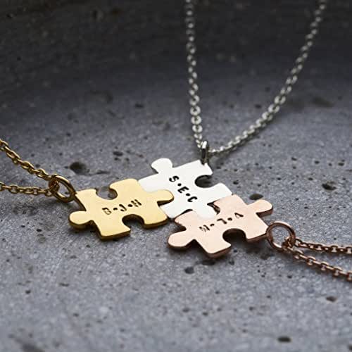 Personalized Jigsaw Necklace Handmade Products