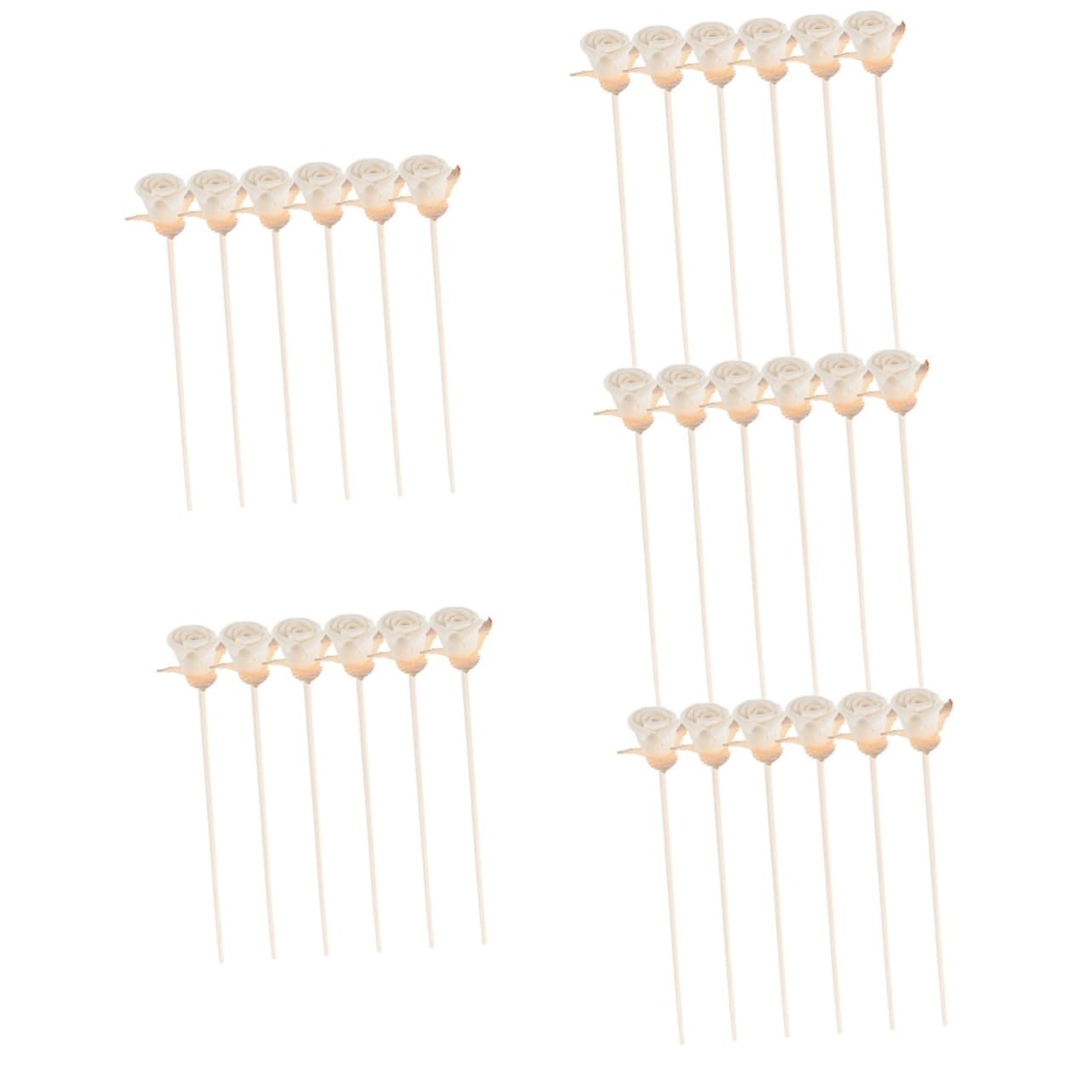 STOBAZA 30stücke Duftstäbchen Rosendesign Aromatherapie Diffuser Für Ätherische Öle Dekorative Raumduftstäbchen Für Bad Schlafzimmer Und Wohnzimmer Ohne Flamme Sicher Und Stilvoll