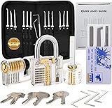 Professional 34 Pieces Lock Pick Set Multi-Functional Household Black Handbag Gate-Locks (Lock 3)...