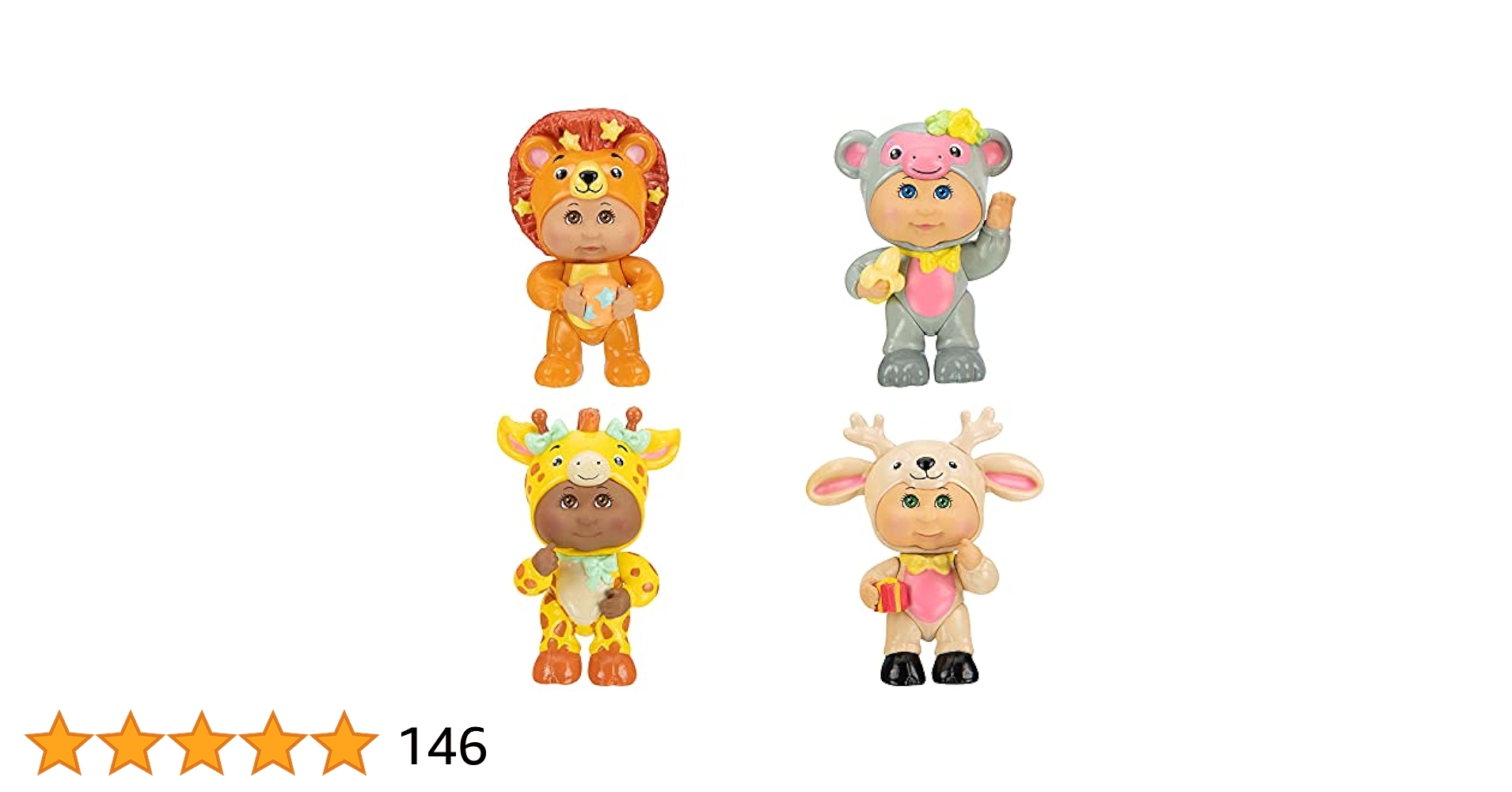 Cabbage Patch Kids CPW0784 Cutietown 3 Inch Figures Set of 4