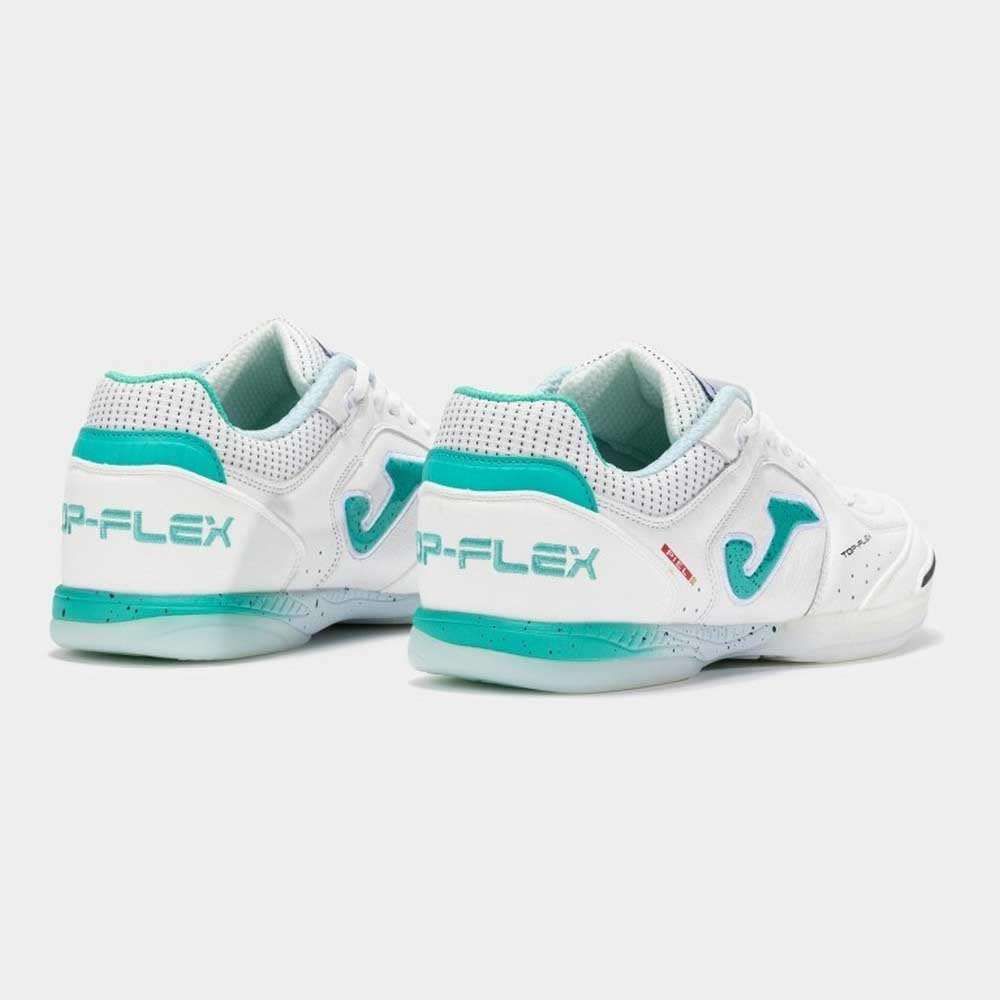 Joma Zapatillas Futsal, 35-47, Durabilidad y Agarre Superior para Juego Interior - Blanco Turquesa
