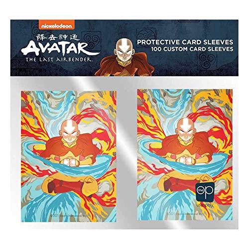 Avatar The Last Airbender Premium Card Sleeves | 100 Oversized Sleeves Fit Standard Size Playing & Collector Cards | Back Artwork Featuring Aang