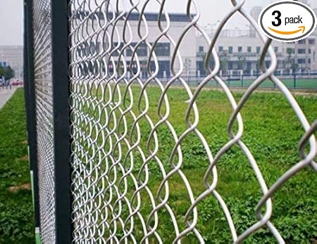 Chain Link net for Fencing mesh DFence Wire Height 5 ft Bundle Length: 50 ft Diameter:3.0 mm Size 4x4 inches Ideal for Fencing (Weight- 27 kg) (3)