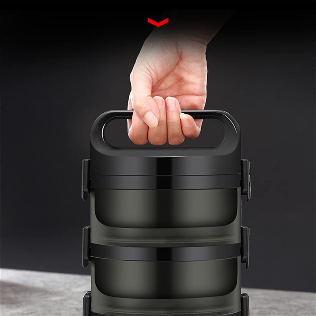 Contenitore for alimenti isolato nero for for grande portatile Bento Box Set da tavola