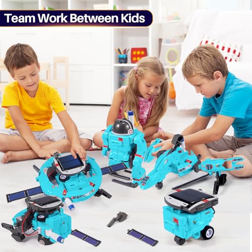 Image of STEM Toys for Kids Ages 8-13, Christmas Birthday Gifts for 8 9 10 11 12 13 14 Year Old Teen Boys Girls, 6-in-1 Solar Robot Educational Science Building Experiment Kits