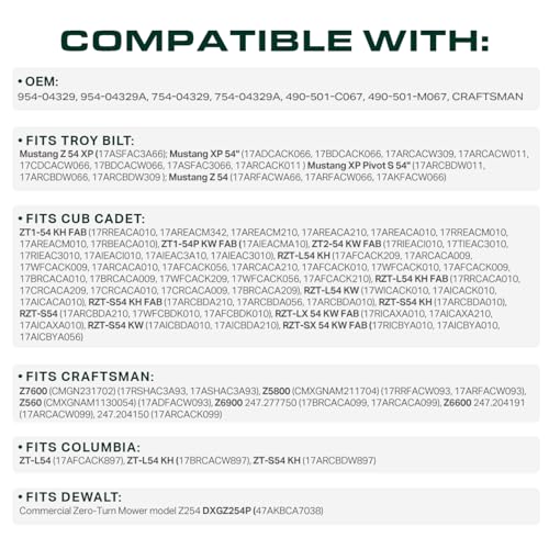 Image of UDC Parts 954-04329A Deck Belt Replacement for Cub Cadet 54 Inch ZT1 RZT L54 Troy Bilt Mustang 490-501-C067 954-04329 754-04329 754-04329A 490-501-M067 Craftsman MTD /Aramid Cord / 148.25 inches