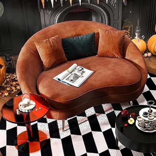 Image of 2-Seater Wooden Sofa Set | Compact, Cushioned Loveseat for Living Room & Bedroom | Stylish Couch for Small Spaces (Brown)